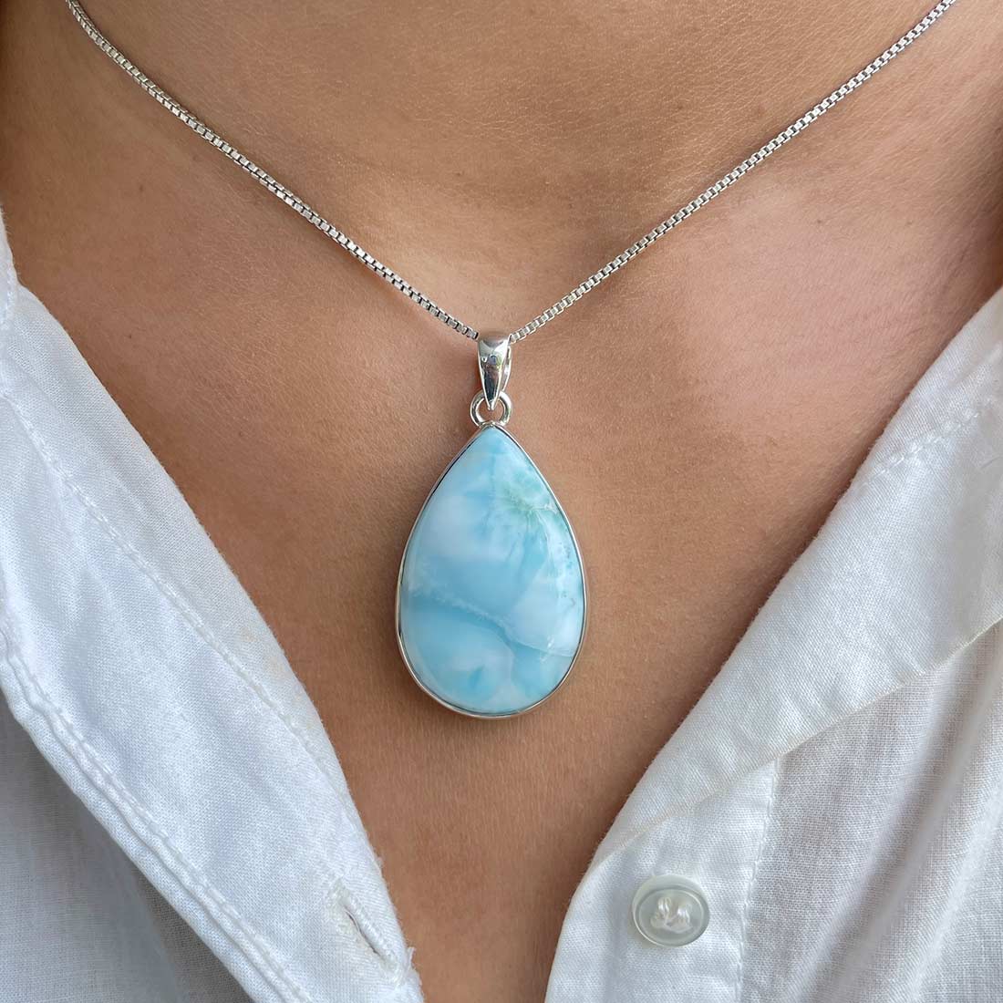 Larimar Pendant-(LAR-P-550.)