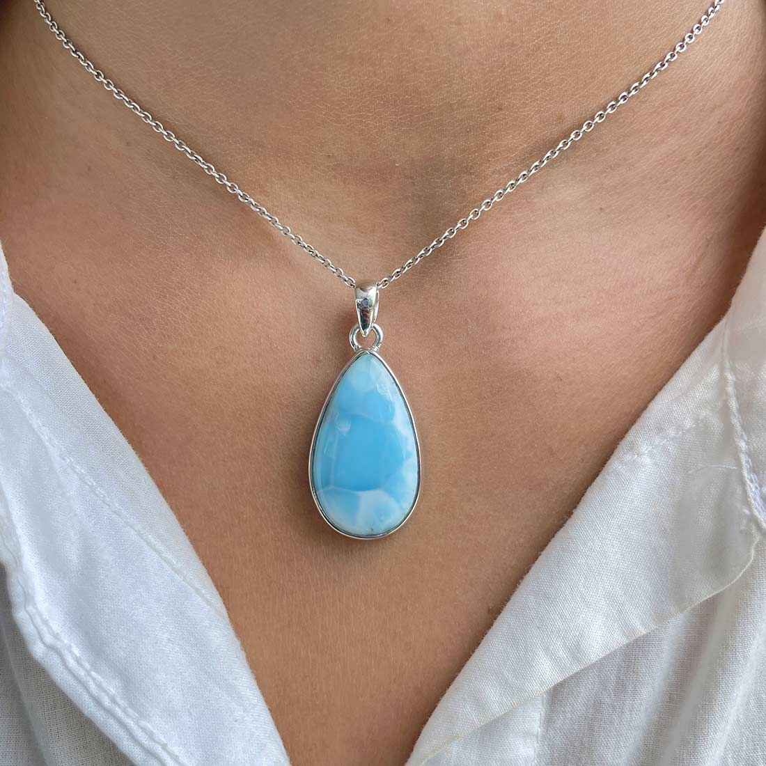 Larimar Pendant-(LAR-P-555.)