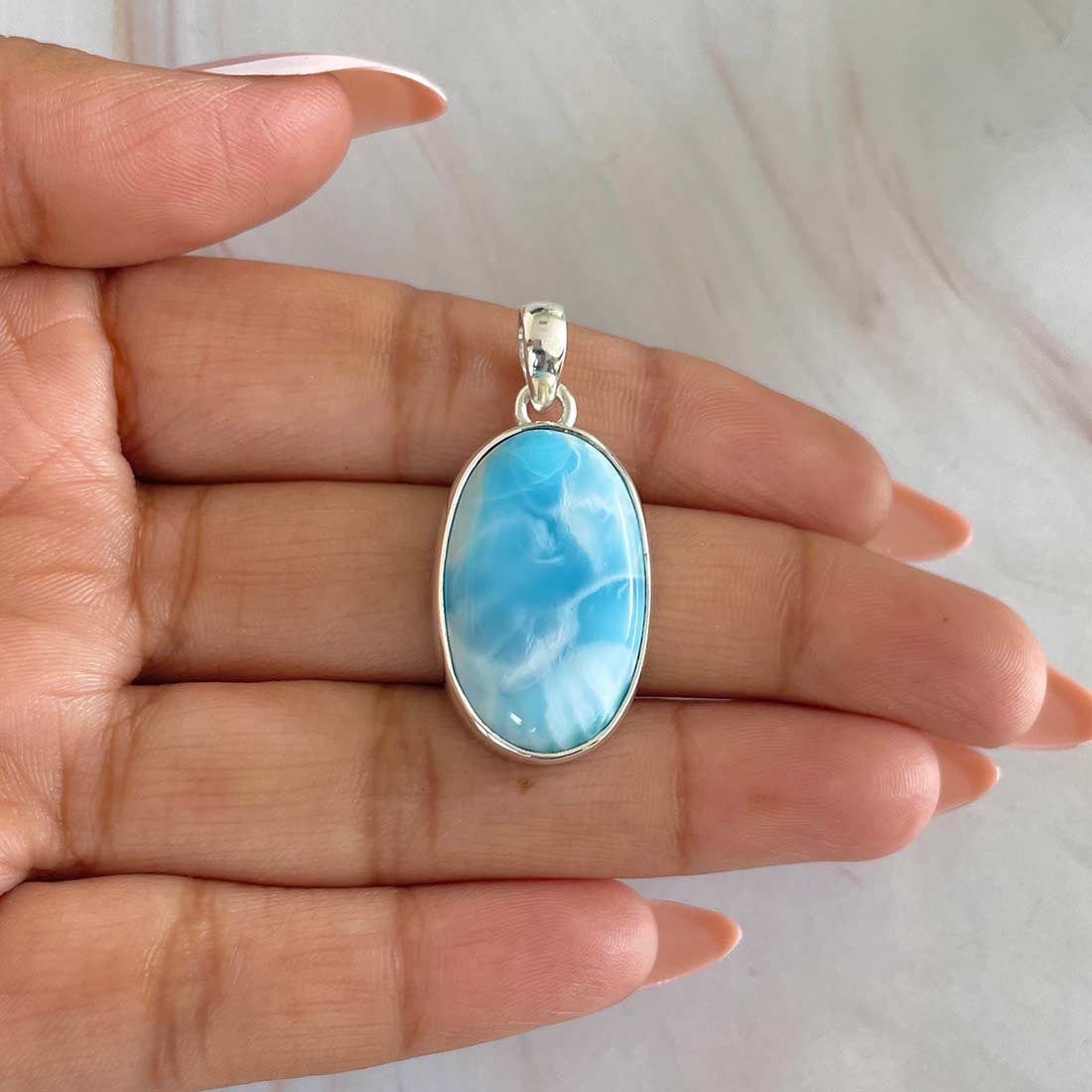 Larimar Pendant-(LAR-P-557.)