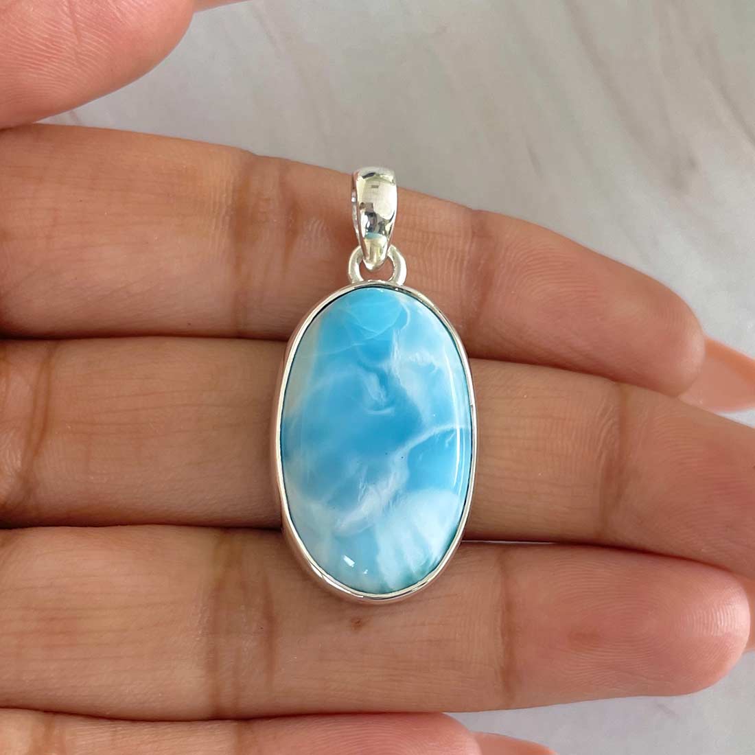 Larimar Pendant-(LAR-P-557.)