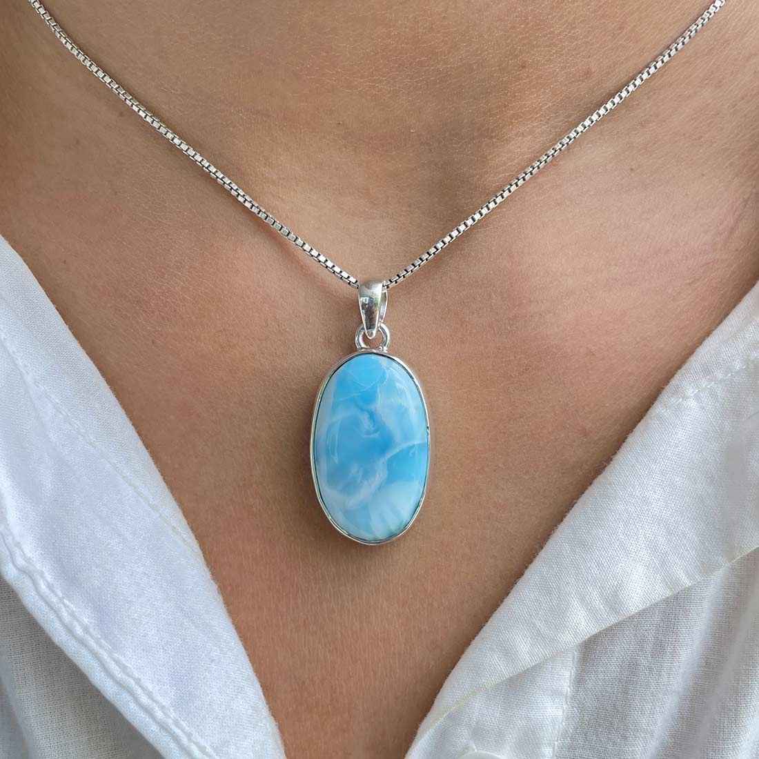 Larimar Pendant-(LAR-P-557.)