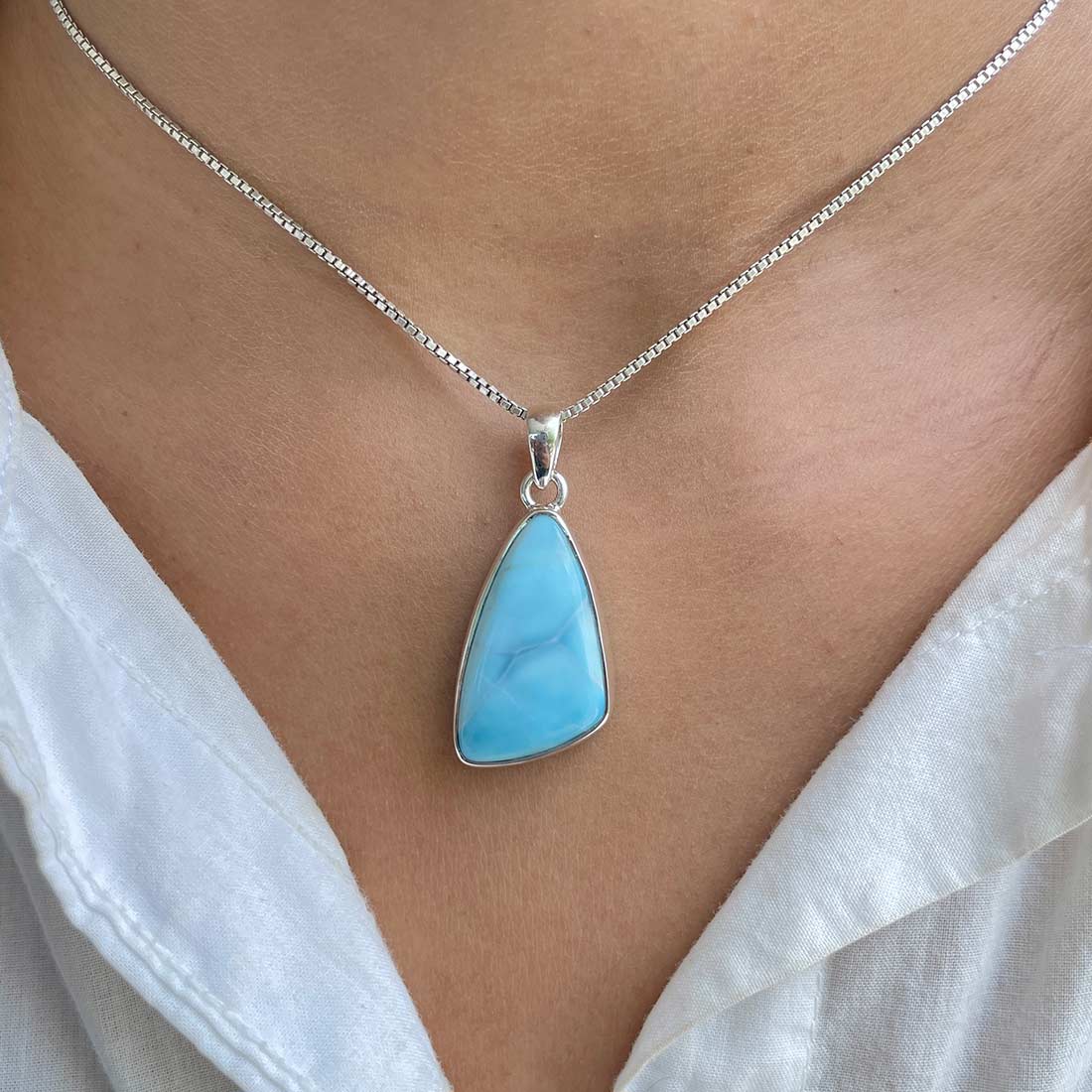 Larimar Pendant-(LAR-P-558.)