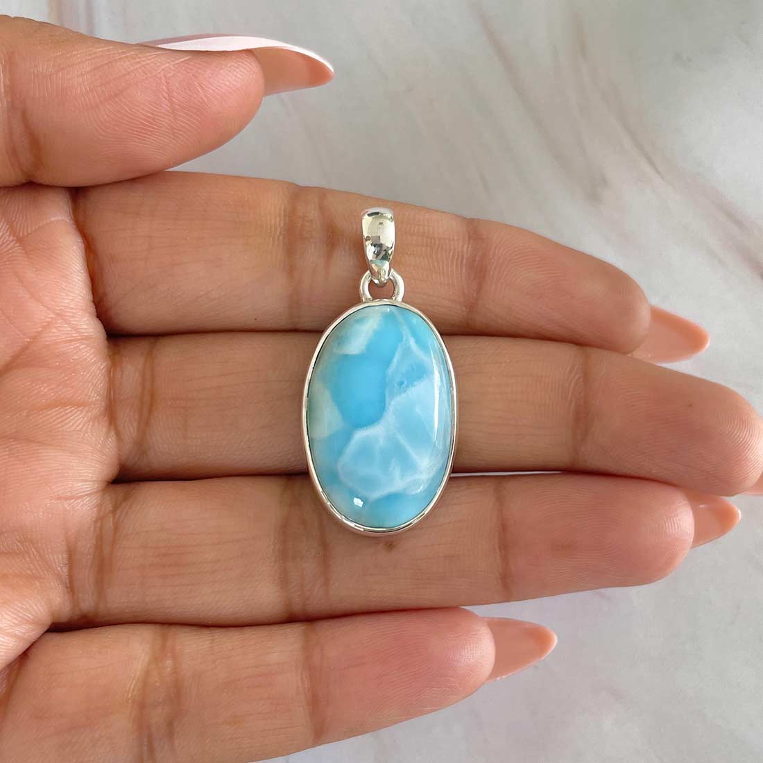 Larimar Pendant-(LAR-P-559.)