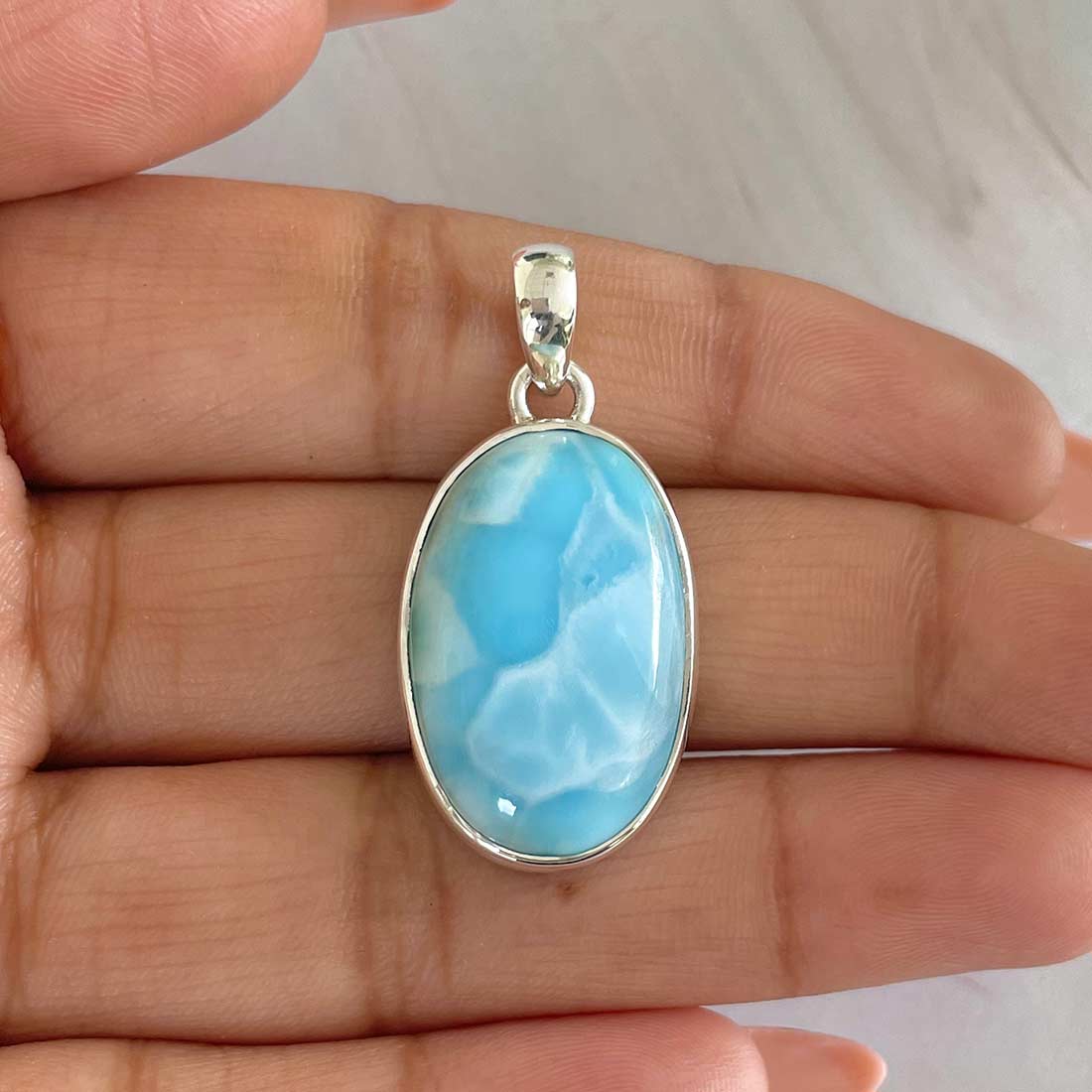 Larimar Pendant-(LAR-P-559.)