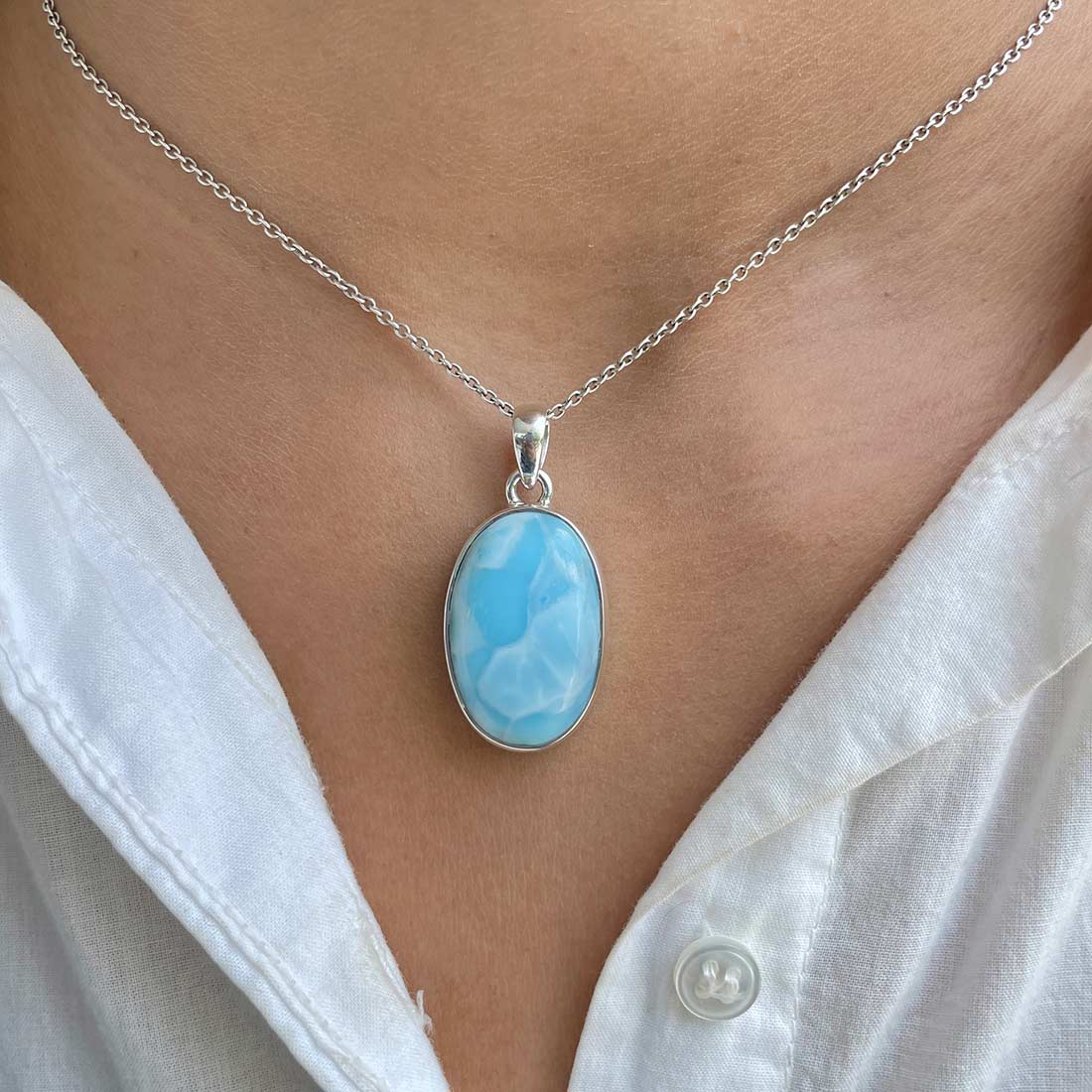 Larimar Pendant-(LAR-P-559.)