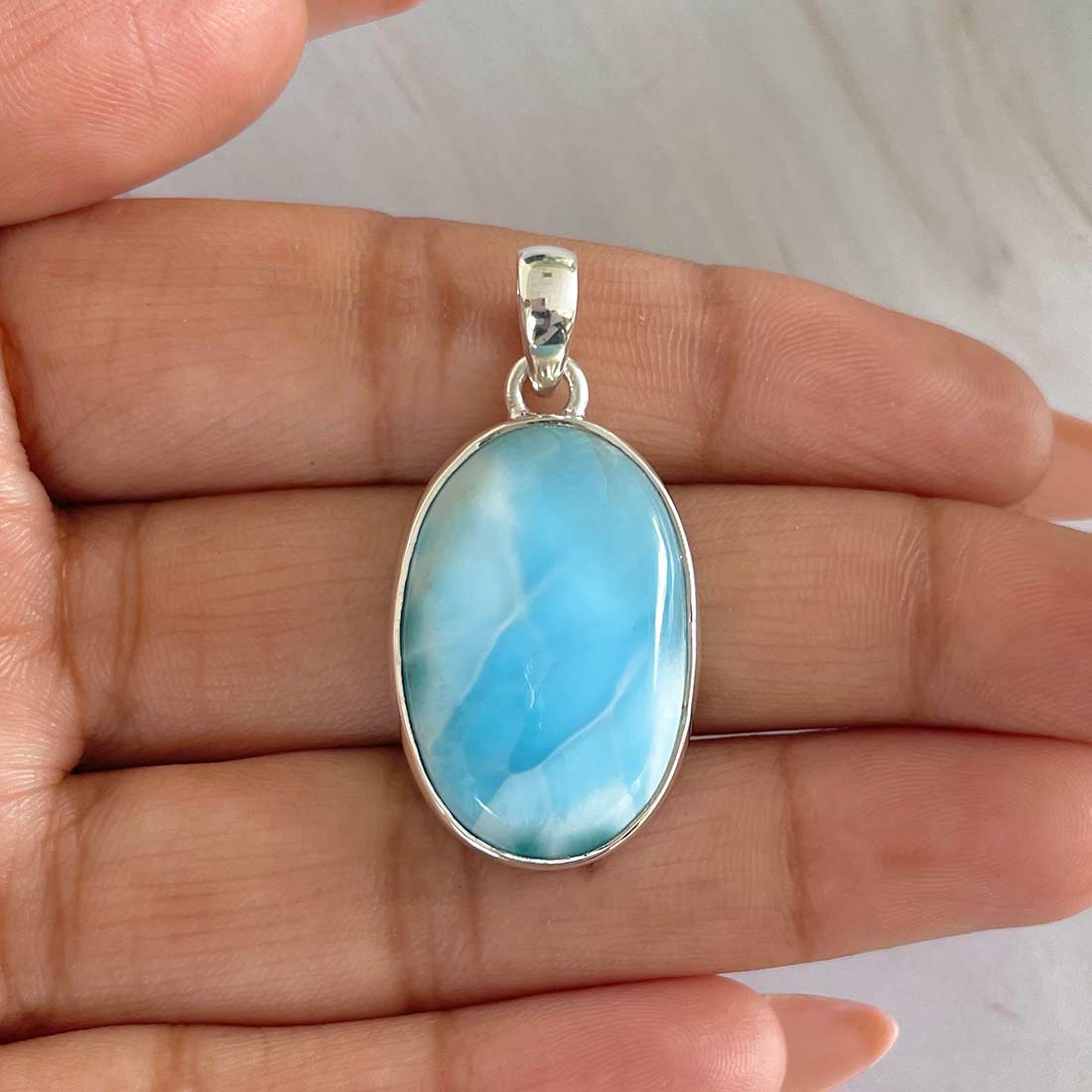 Larimar Pendant-(LAR-P-566.)