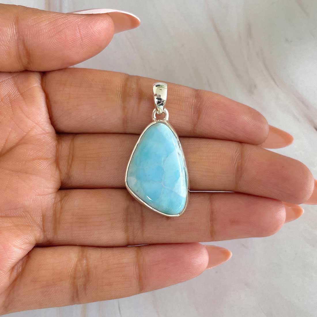 Larimar Pendant-(LAR-P-576.)