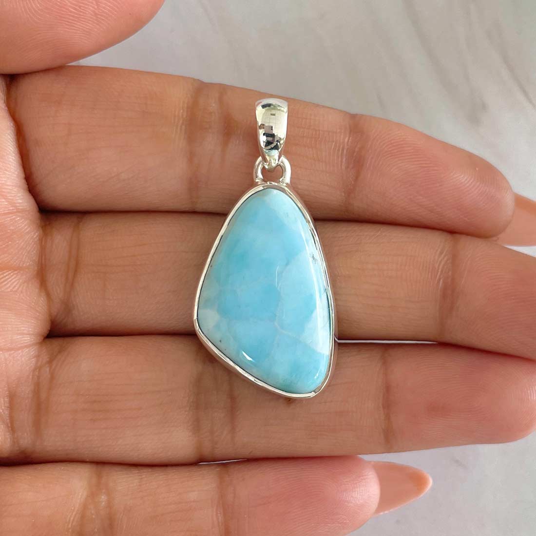 Larimar Pendant-(LAR-P-576.)