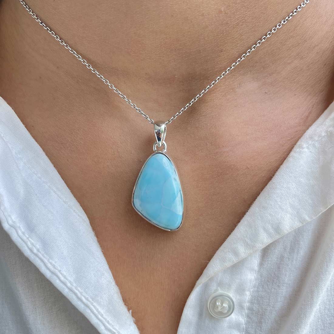 Larimar Pendant-(LAR-P-576.)