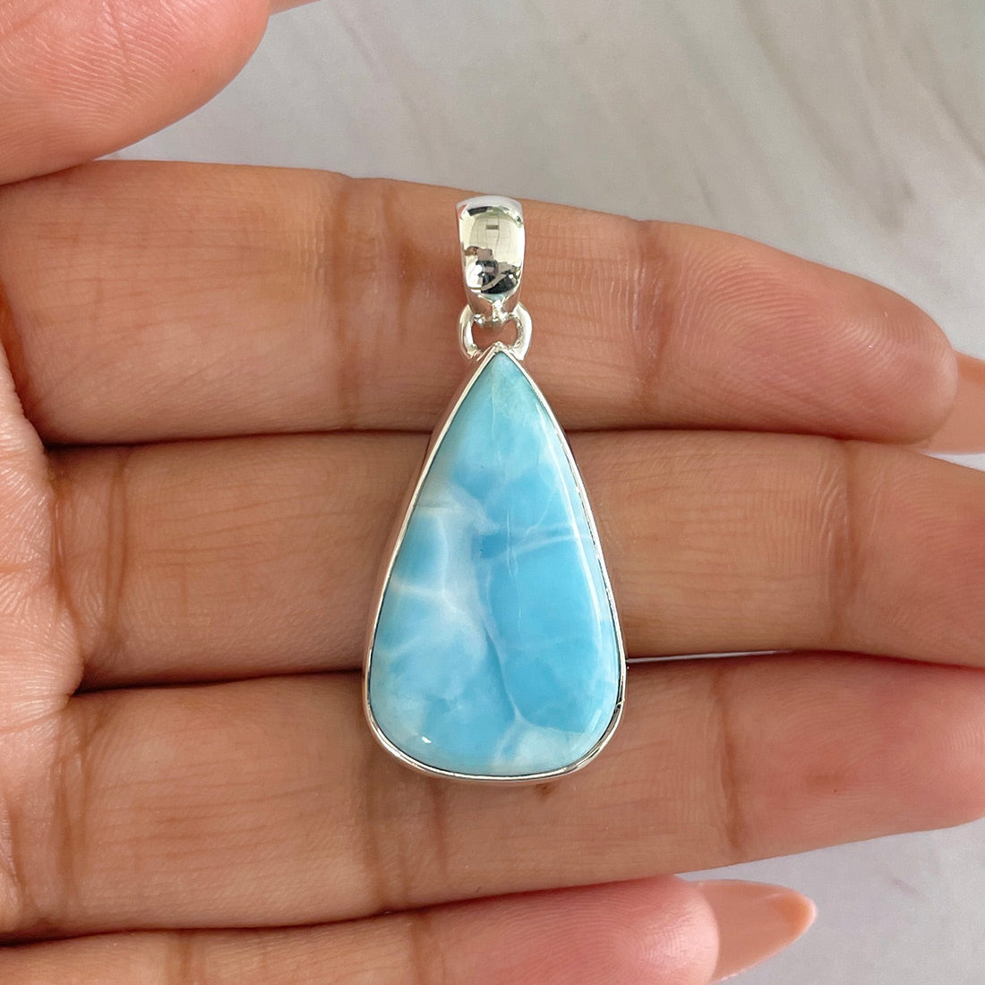 Larimar Pendant-(LAR-P-577.)