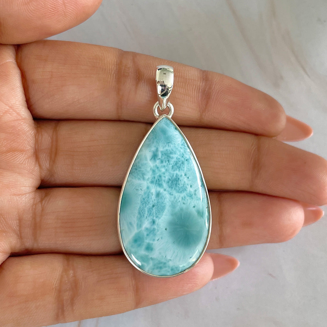 Larimar Pendant-(LAR-P-584.)