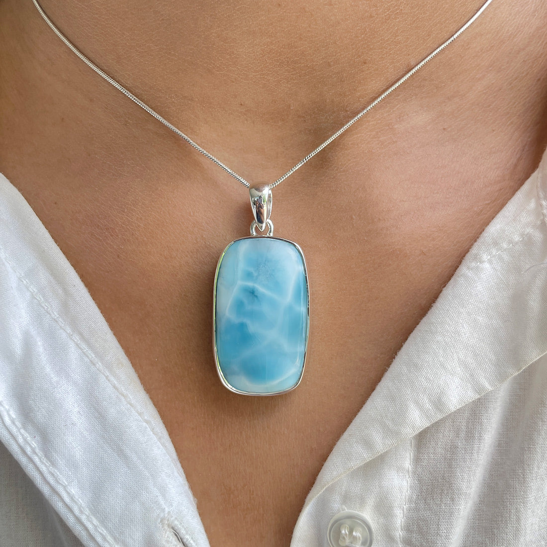 Larimar Pendant-(LAR-P-588.)