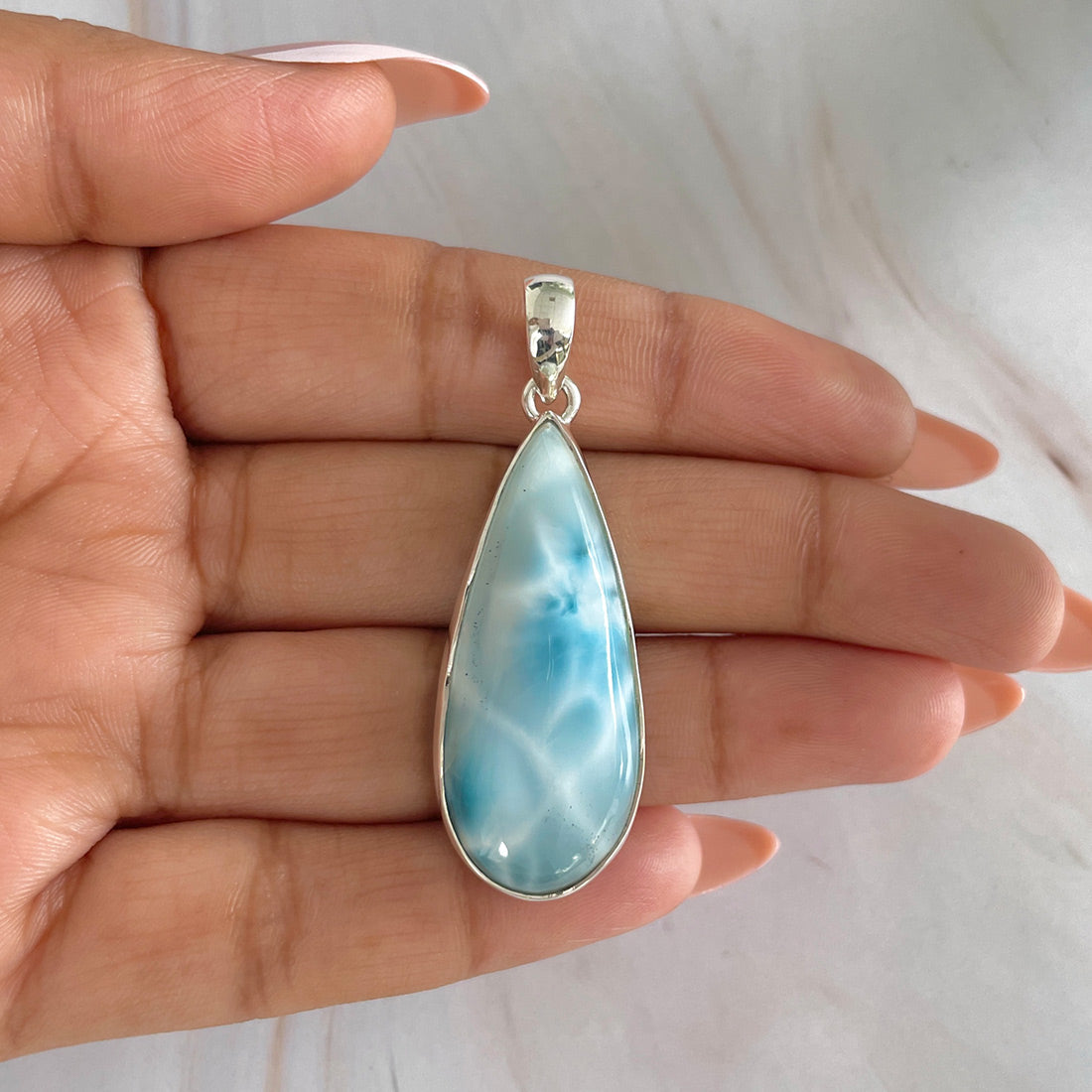 Larimar Pendant-(LAR-P-589.)