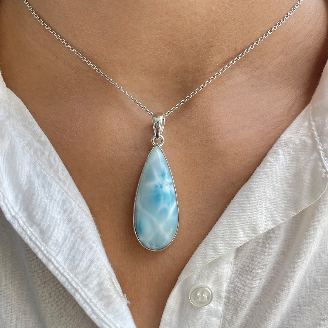 Larimar Pendant-(LAR-P-589.)