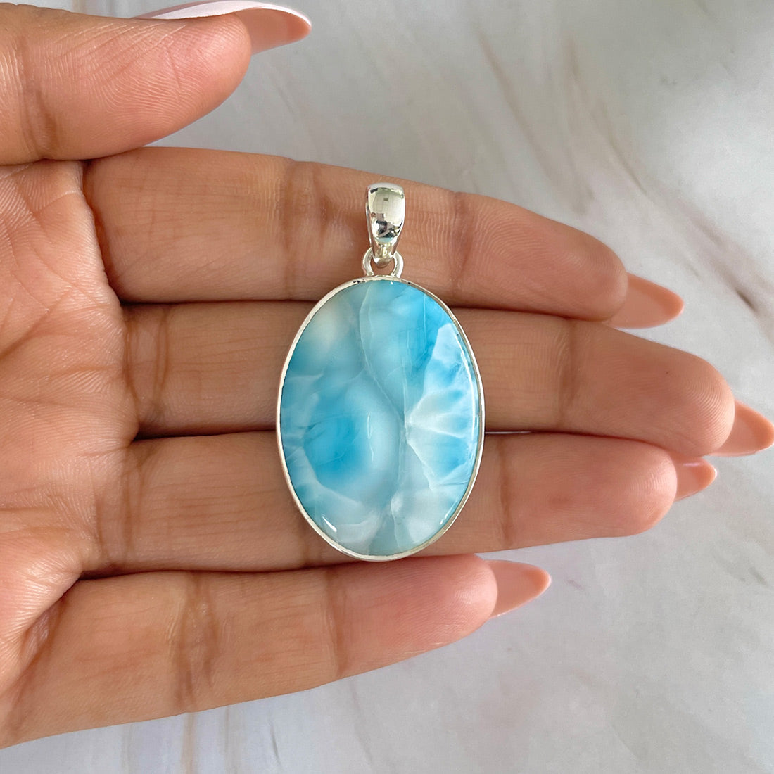 Larimar Pendant-(LAR-P-594.)