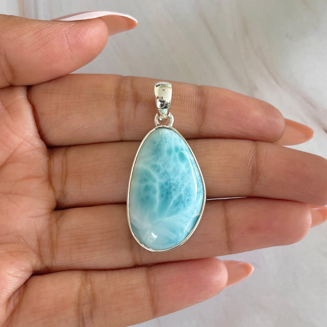 Larimar Pendant-(LAR-P-596.)