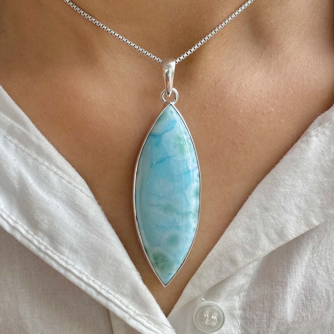 Larimar Pendant-(LAR-P-604.)