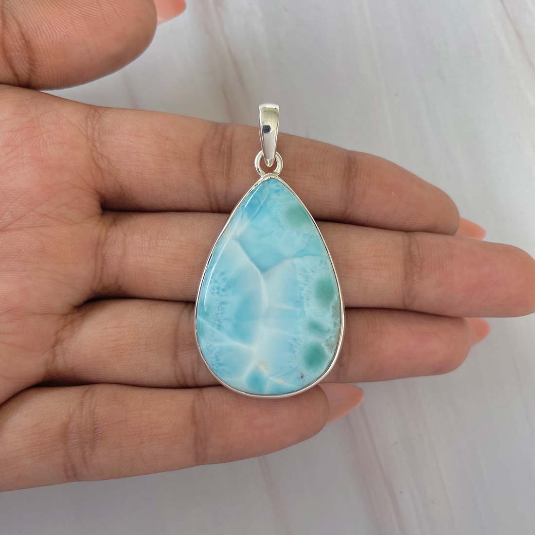 Larimar Pendant-(LAR-P-606.)