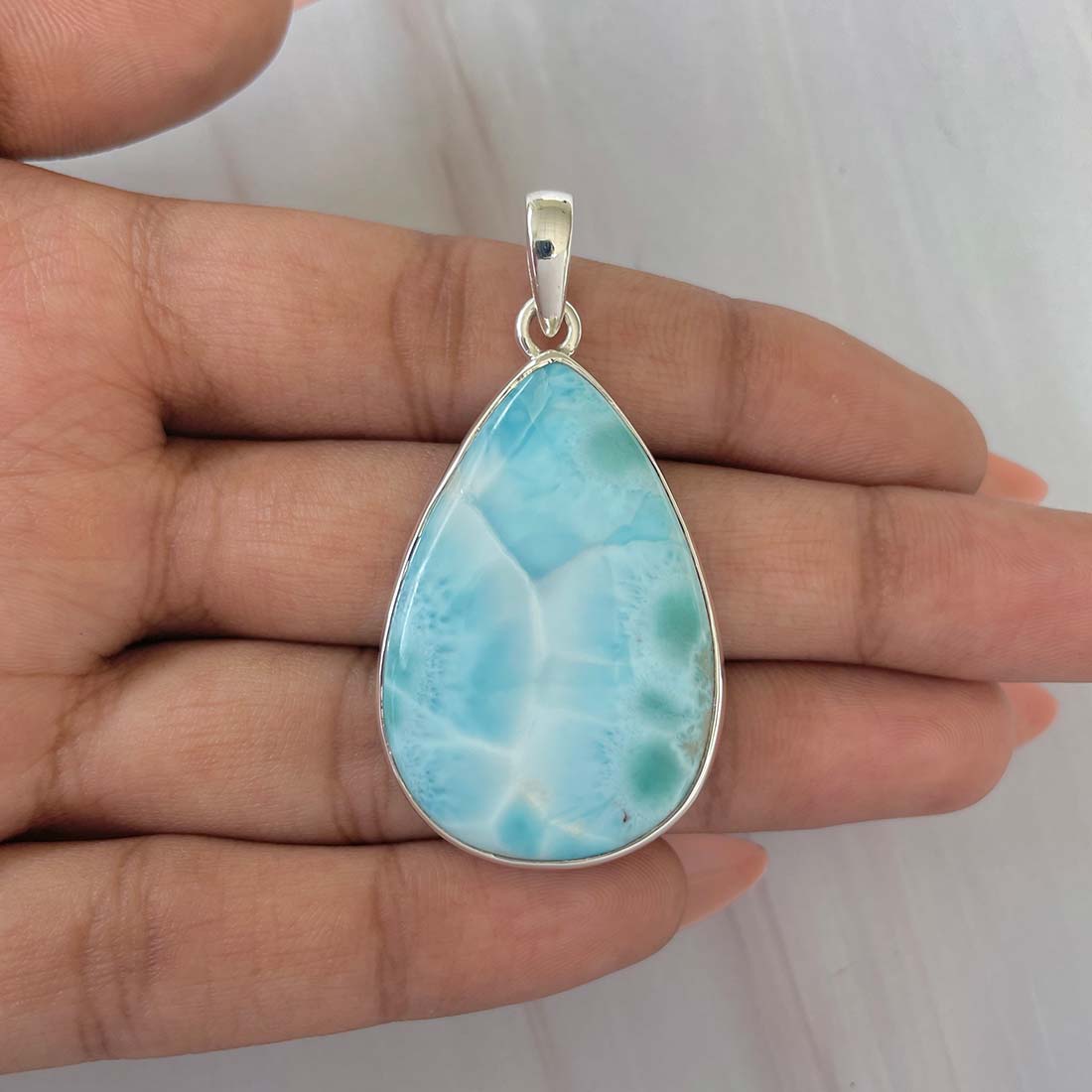 Larimar Pendant-(LAR-P-606.)
