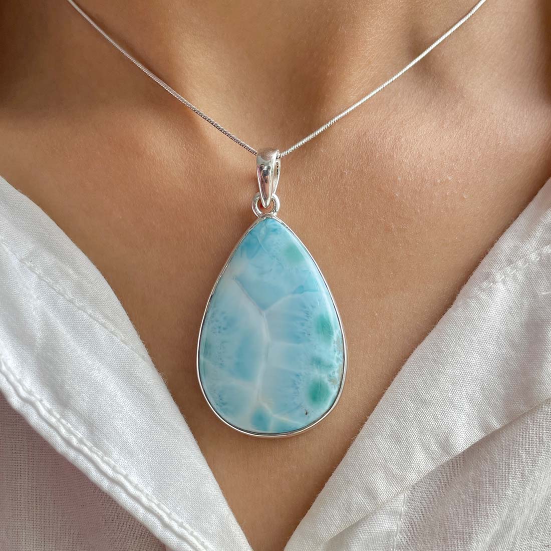 Larimar Pendant-(LAR-P-606.)