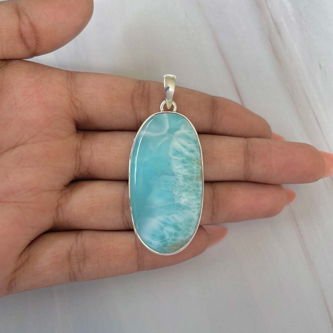 Larimar Pendant-(LAR-P-614.)
