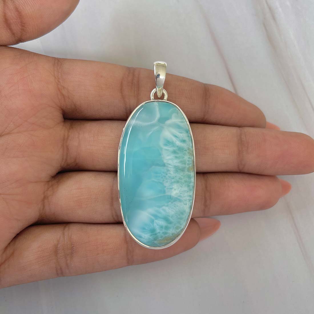Larimar Pendant-(LAR-P-614.)