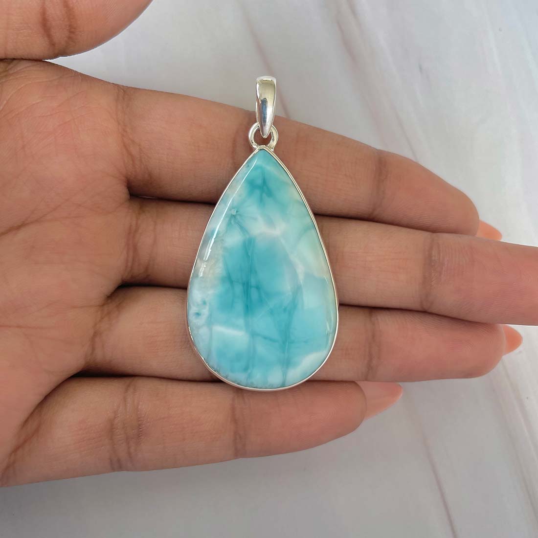 Larimar Pendant-(LAR-P-617.)