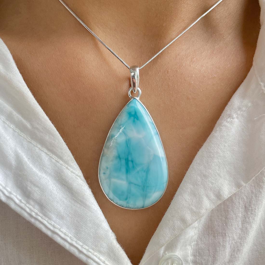 Larimar Pendant-(LAR-P-617.)