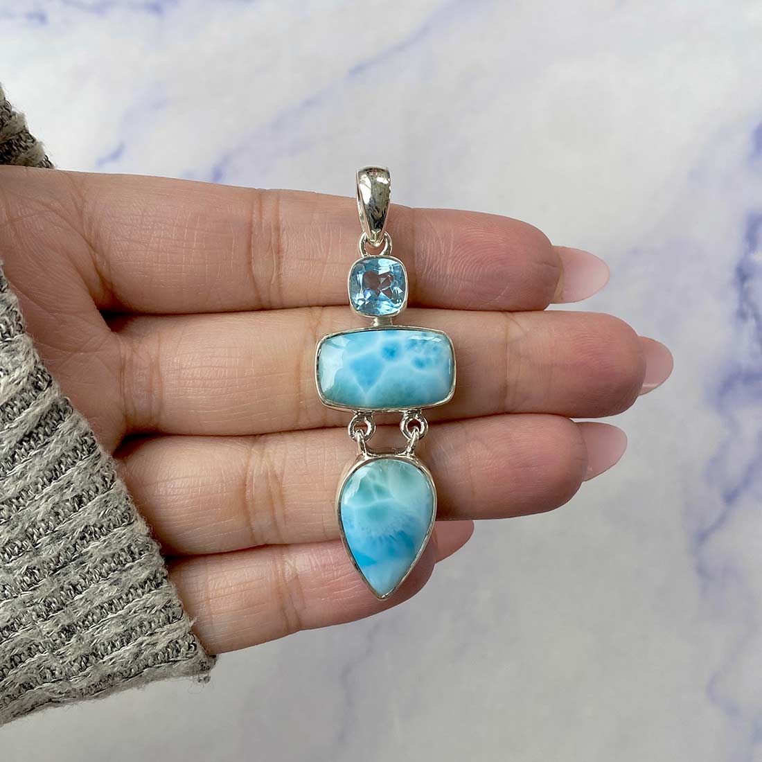 Larimar Pendant-(LAR-P-62.)