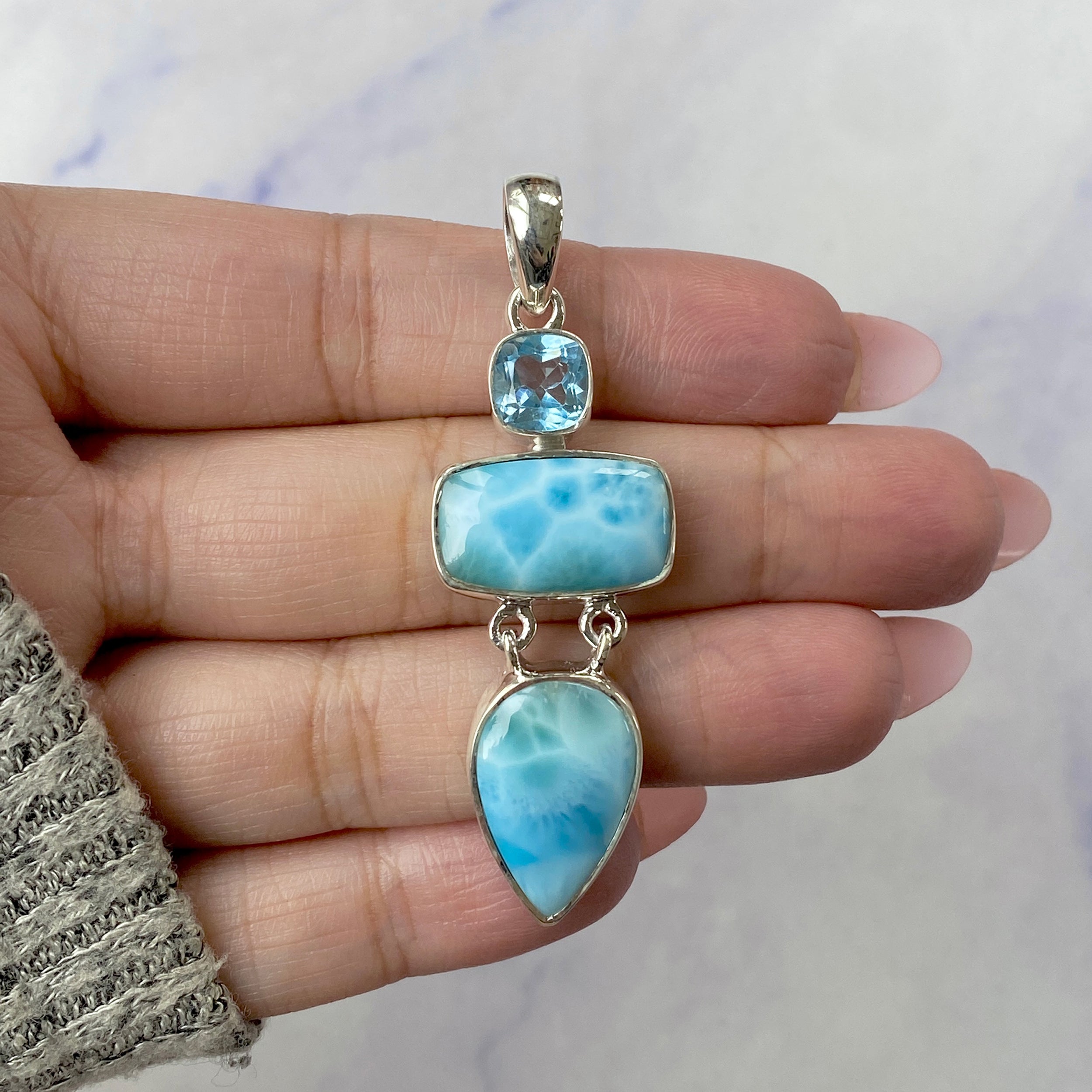 Larimar Pendant-(LAR-P-62.)