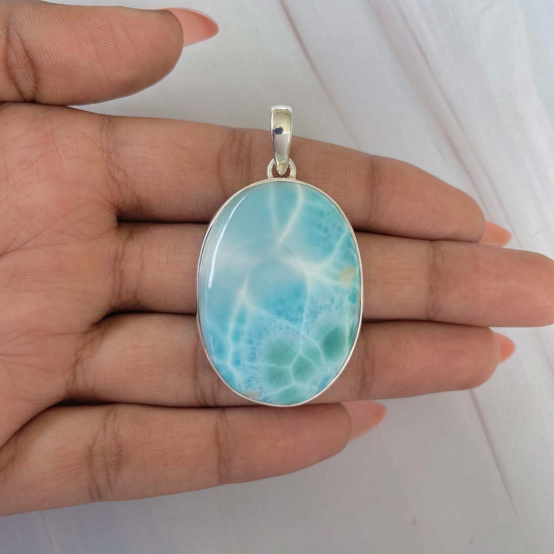 Larimar Pendant-(LAR-P-623.)