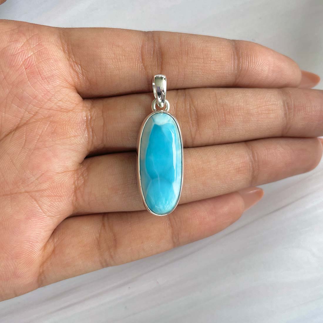 Larimar Pendant-(LAR-P-633.)
