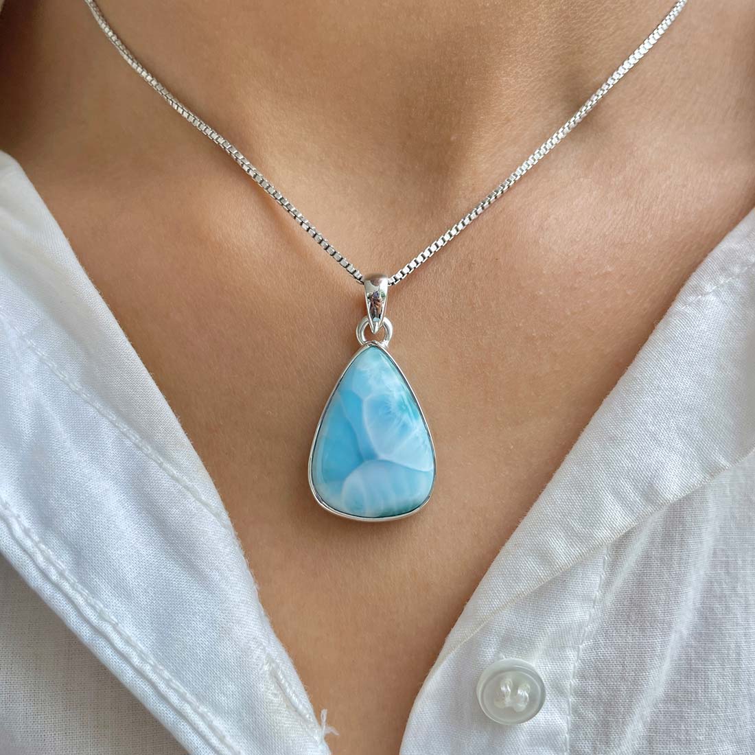 Larimar Pendant-(LAR-P-635.)