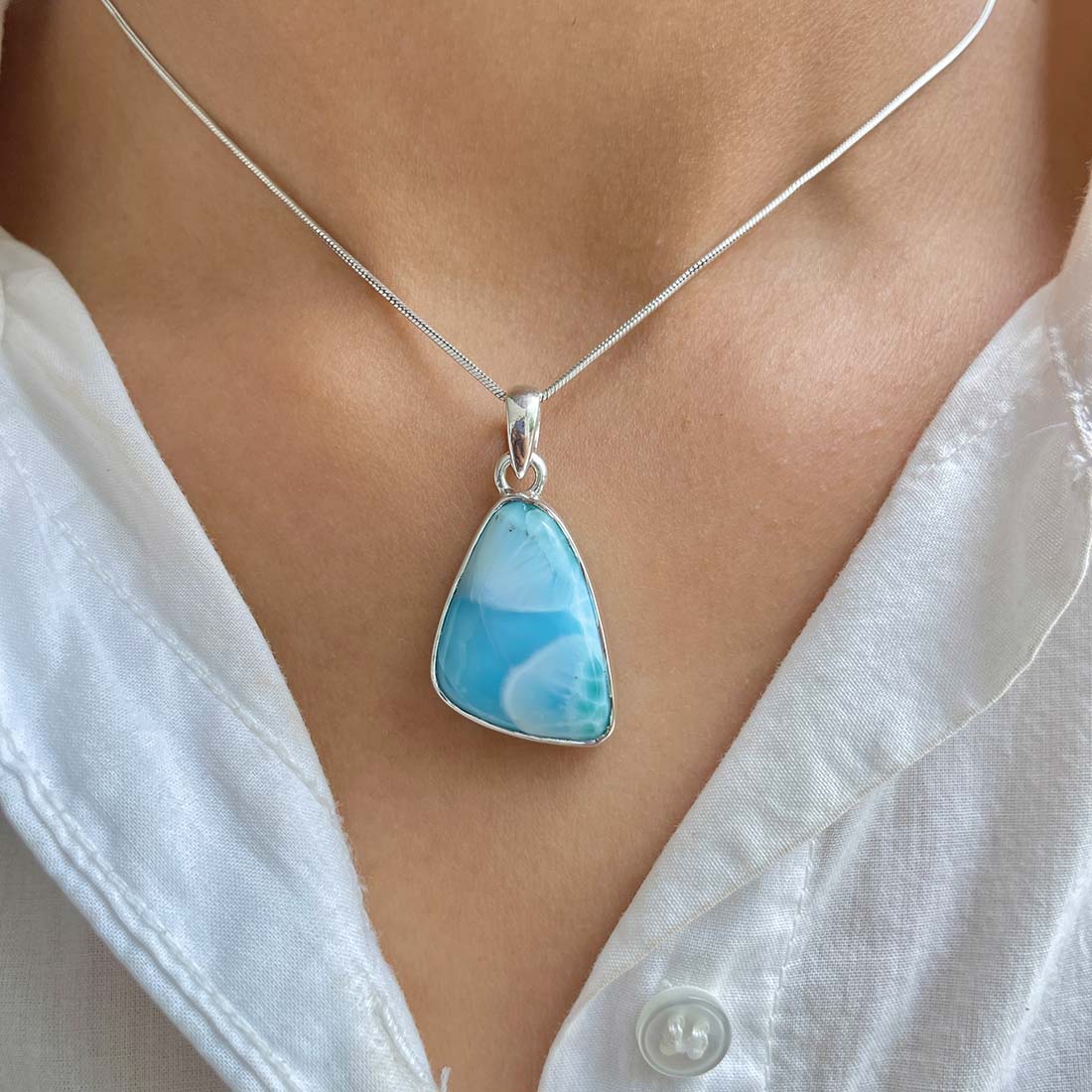 Larimar Pendant-(LAR-P-640.)