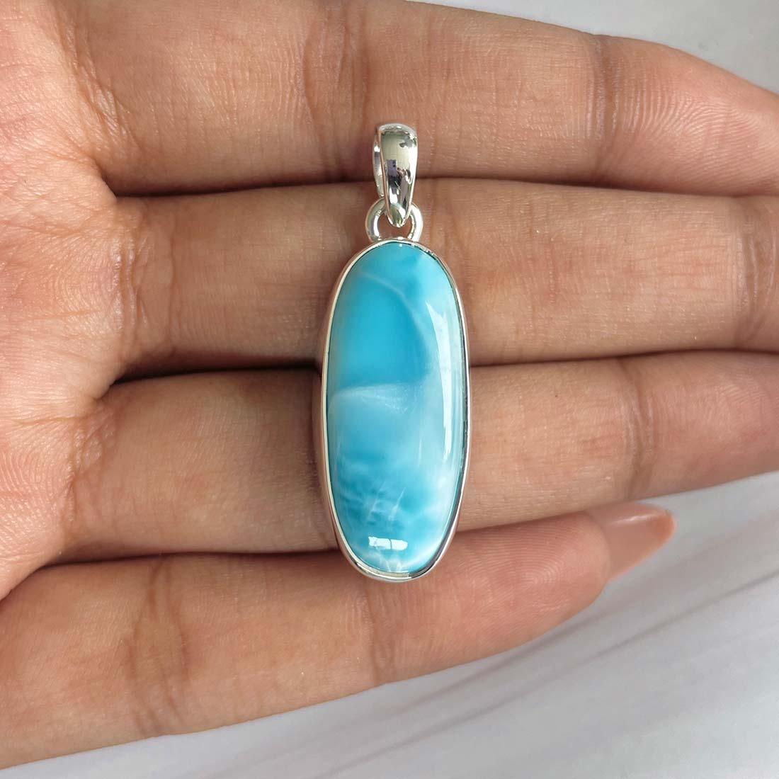 Larimar Pendant-(LAR-P-643.)