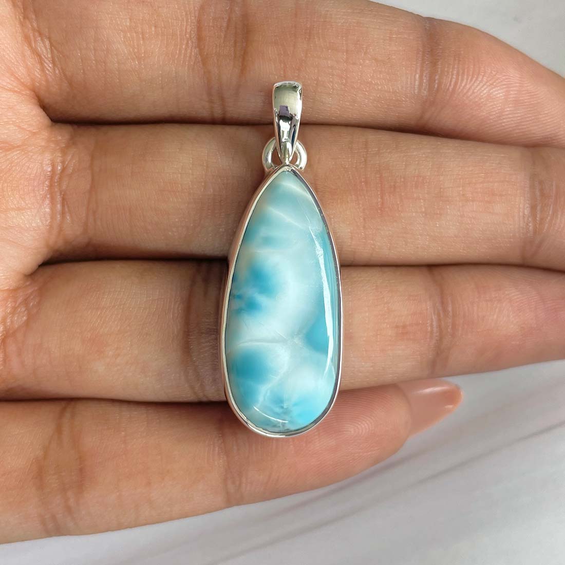 Larimar Pendant-(LAR-P-647.)