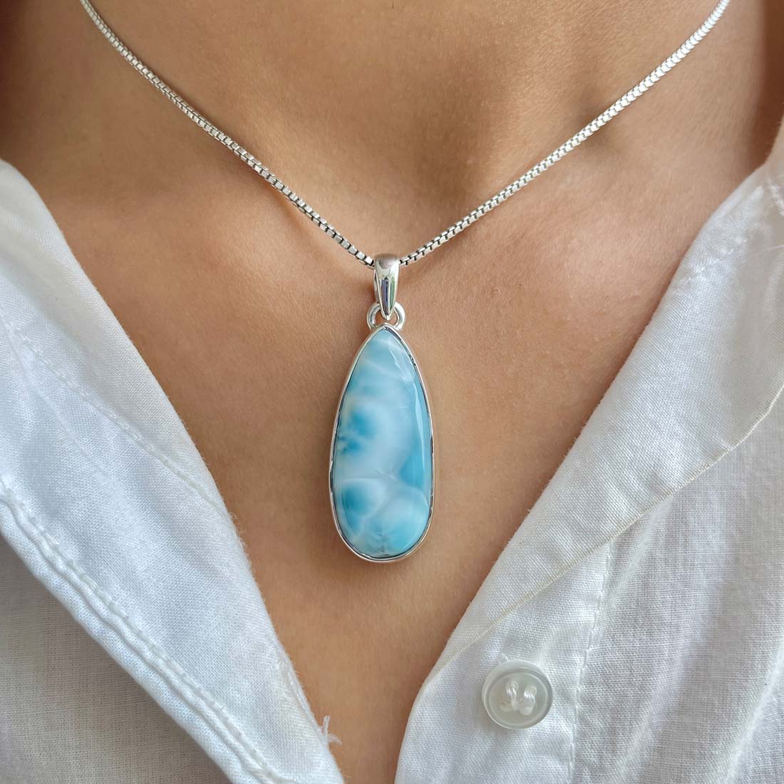 Larimar Pendant-(LAR-P-647.)