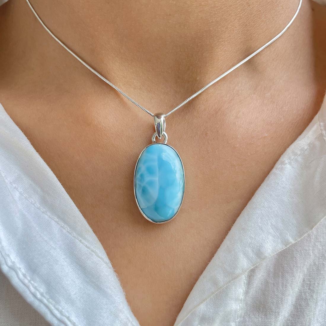 Larimar Pendant-(LAR-P-648.)