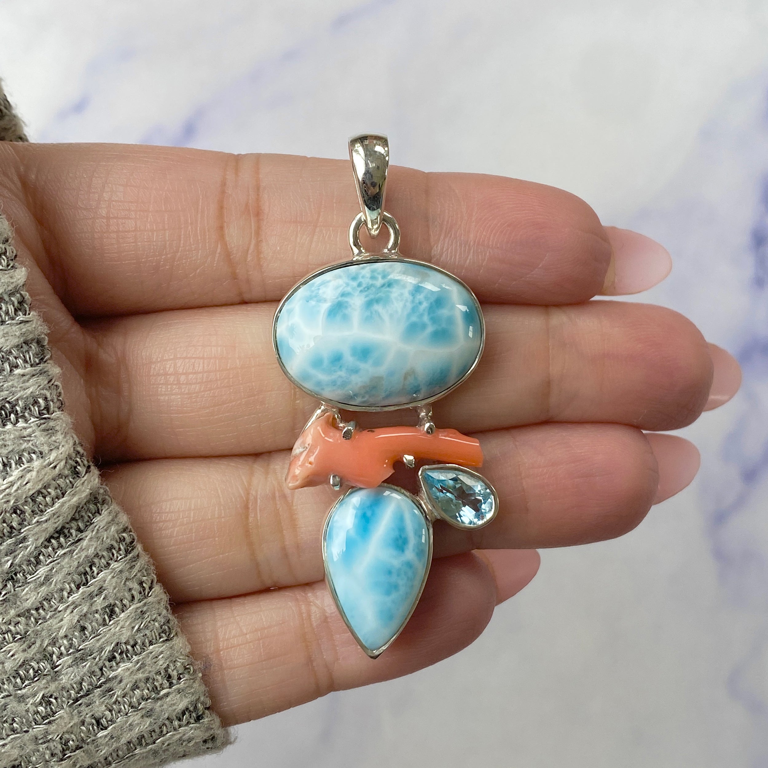 Larimar Pendant-(LAR-P-65.)