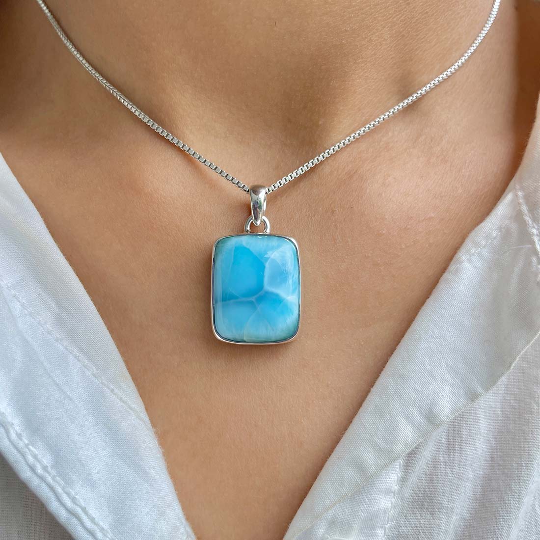 Larimar Pendant-(LAR-P-651.)