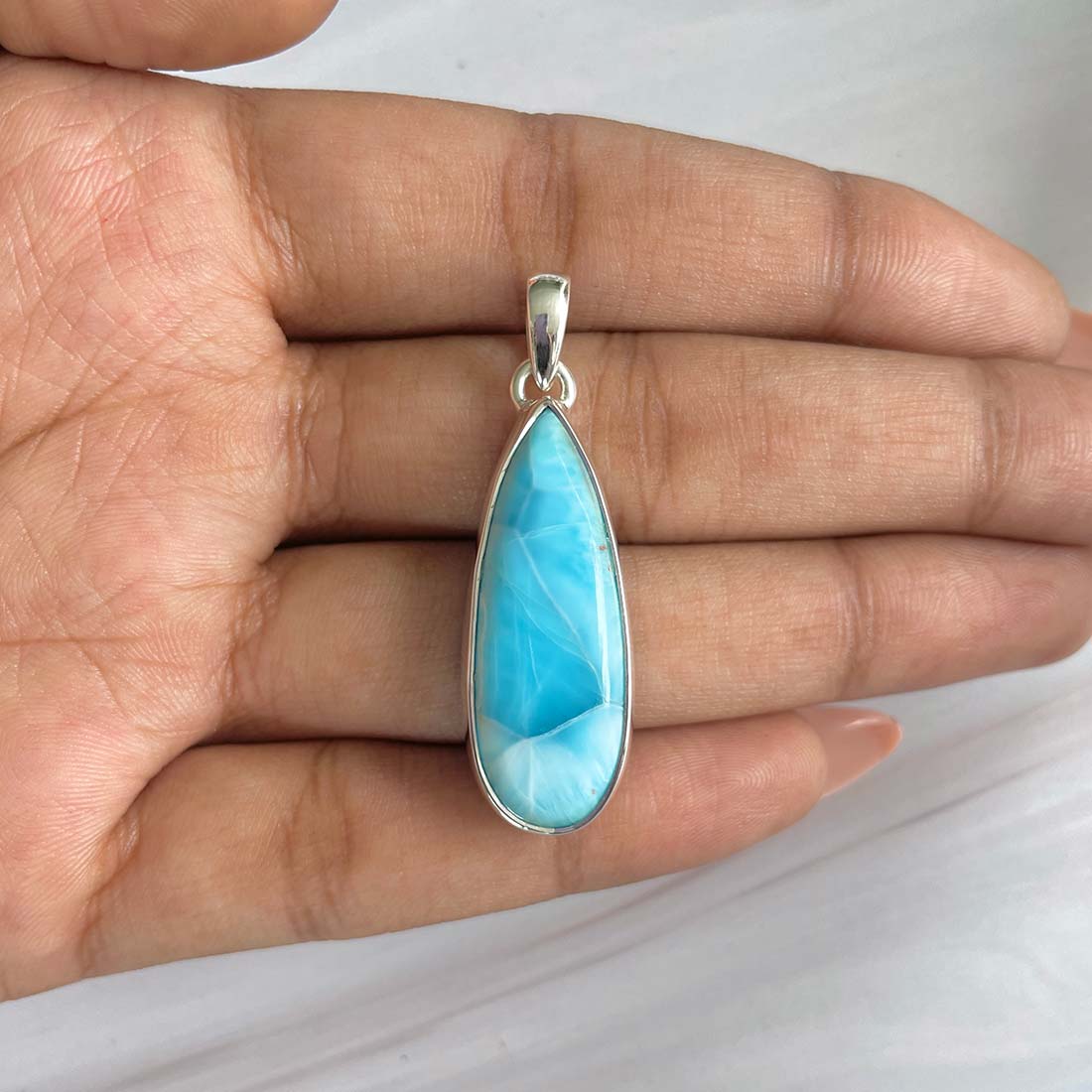 Larimar Pendant-(LAR-P-659.)