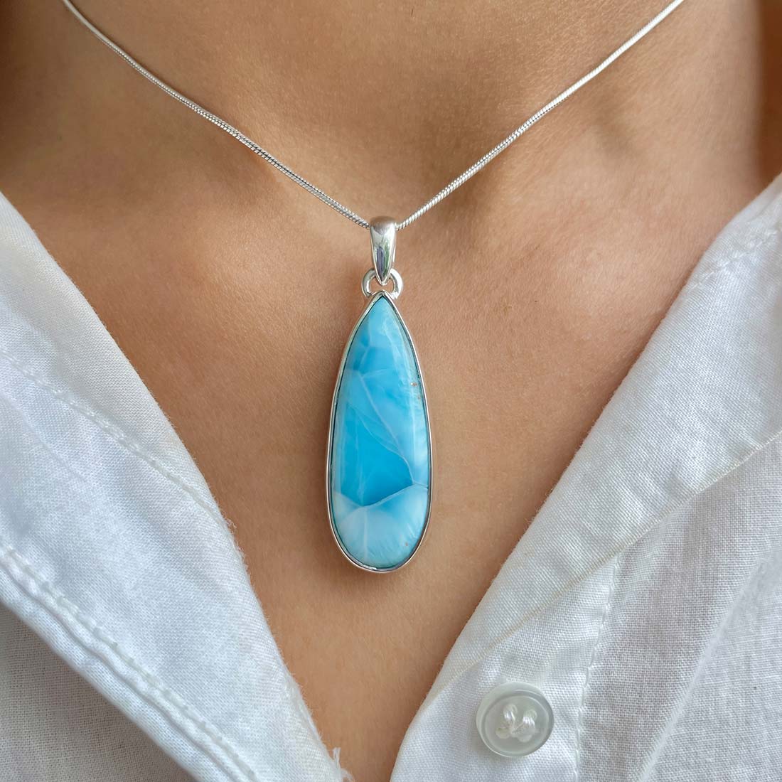 Larimar Pendant-(LAR-P-659.)