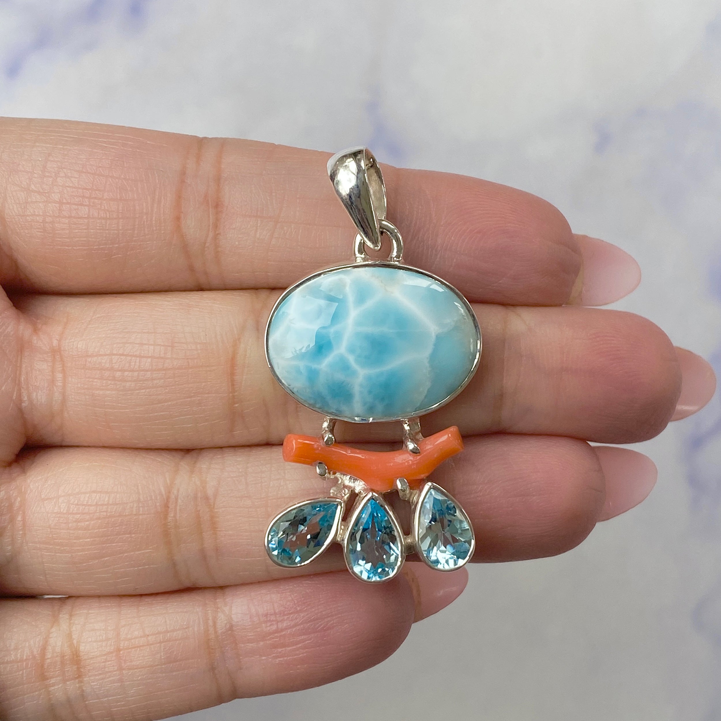 Larimar Pendant-(LAR-P-66.)