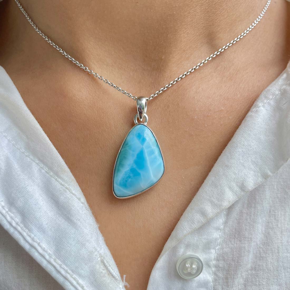 Larimar Pendant-(LAR-P-664.)