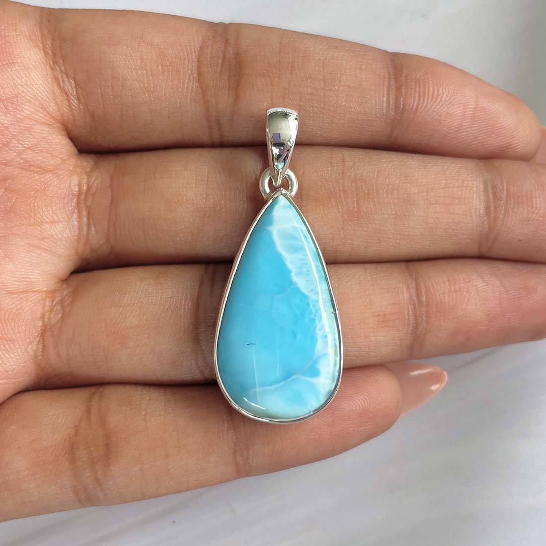 Larimar Pendant-(LAR-P-666.)