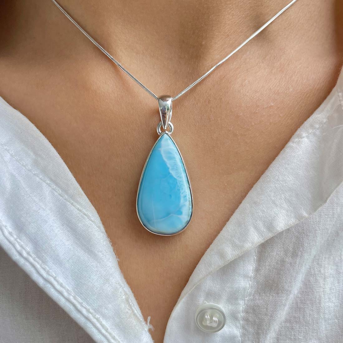 Larimar Pendant-(LAR-P-666.)
