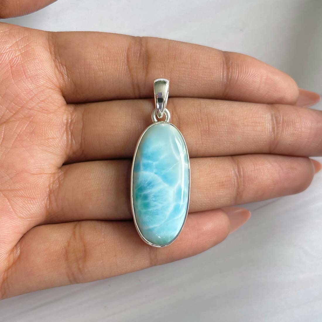 Larimar Pendant-(LAR-P-667.)