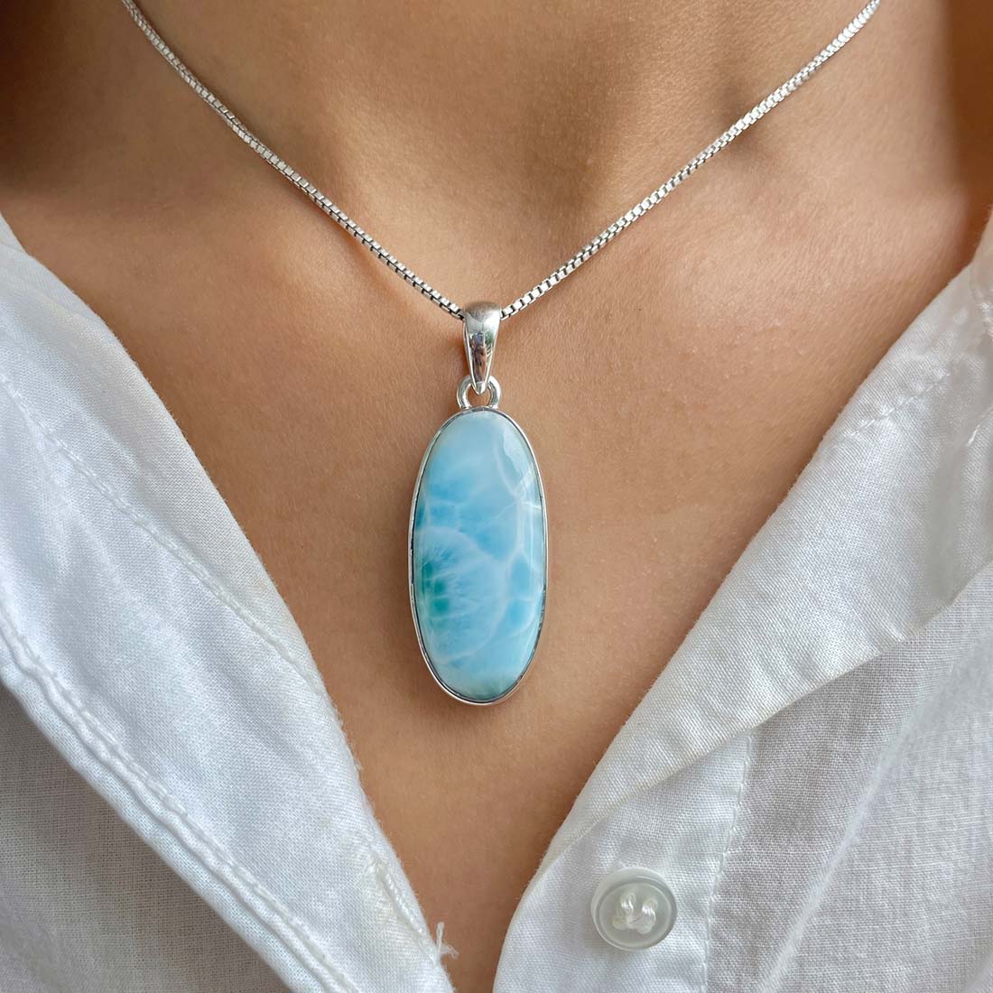 Larimar Pendant-(LAR-P-667.)
