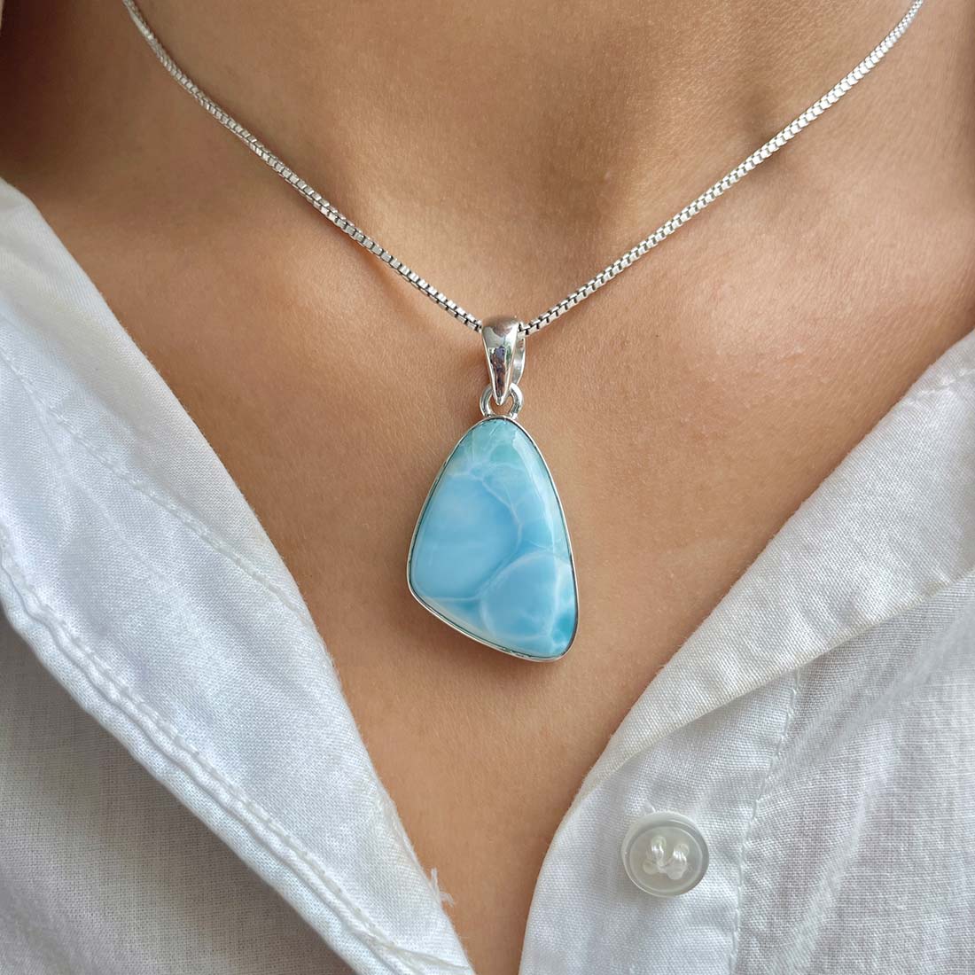 Larimar Pendant-(LAR-P-668.)