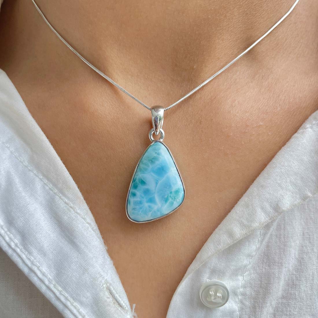 Larimar Pendant-(LAR-P-669.)